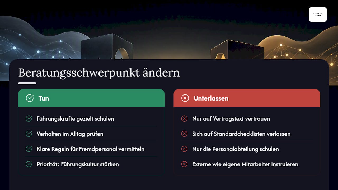 Warum die übliche Beratung zu kurz greift — overview diagram