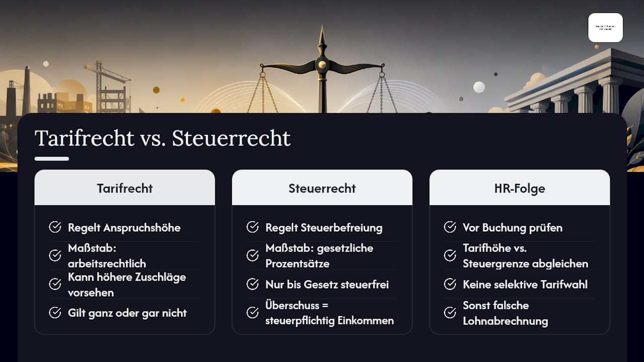 Warum schützt ein Tarifvertrag nicht automatisch vor Steuernachforderungen? — overview diagram