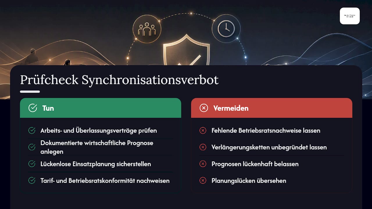 Wie wir Mandate zum Synchronisationsverbot prüfen — overview diagram