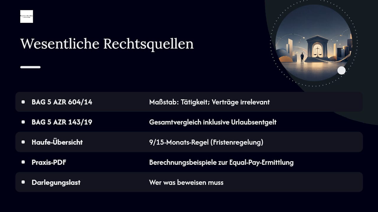 Wesentliche Rechtsquellen und weiterführende Lektüre — overview diagram