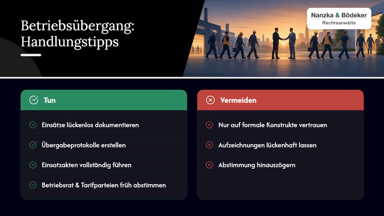 Betriebsübergang: Zählt die Uhr weiter oder nicht? — overview diagram