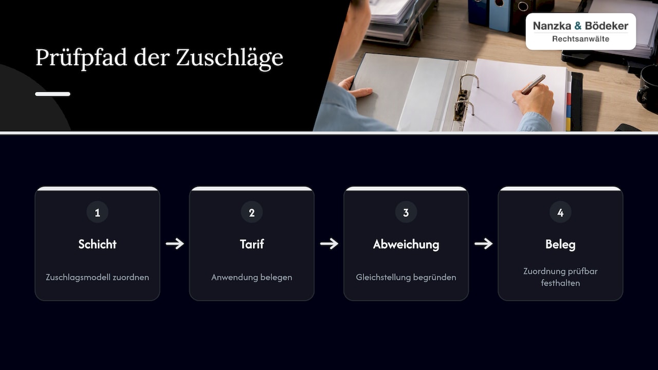 Prüfpfad von der Schicht bis zum Nachweis